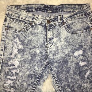 Ripped Acid Wash Jeans